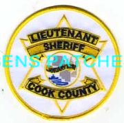 ILLINOIS,A,COOK COUNTY SHERIFF HAT PATCH LIEUTENANT 1_wm